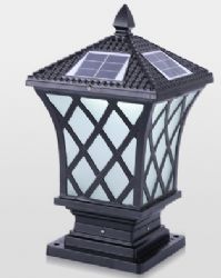 Water-proof European Style 4W Aluminum Solar Deck Post Light