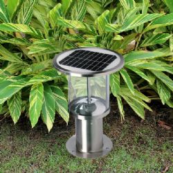 38cm height stainless steel solar post light for garden decking lighting