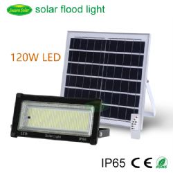 New style remote control 120W solar flood light for yard wall lighting